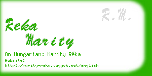 reka marity business card